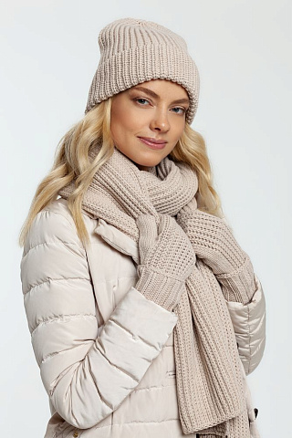 Набор Nordkyn Full Set с шарфом, бежевый - рис 7.