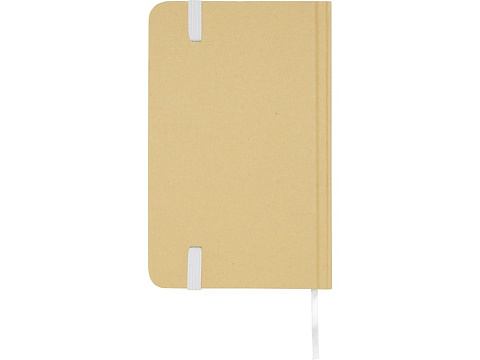 Reed блокнот формата А6 из переработанного материала в твердой обложке с простыми страницами - Белый - рис 3.