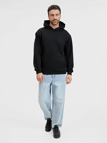 Худи унисекс оверсайз Songo, черное - рис 9.