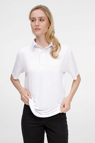 Рубашка поло унисекс Senti, белая - рис 8.