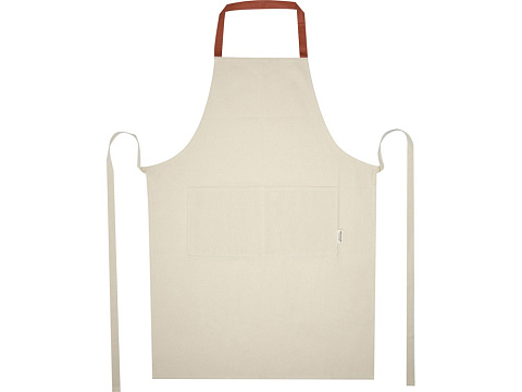 Nia фартук из переработанного хлопка плотностью 200 г/м² - красный кирпичный - рис 2.