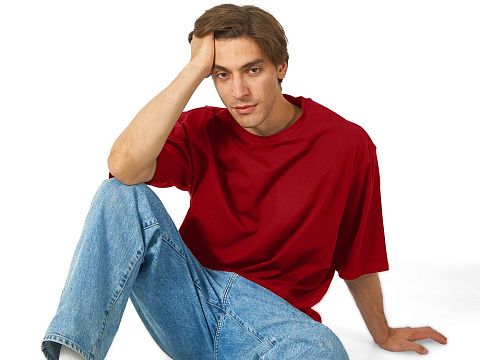 Футболка Berlin к/р оверсайз, 100% хлопок, 180гр, красный - рис 4.