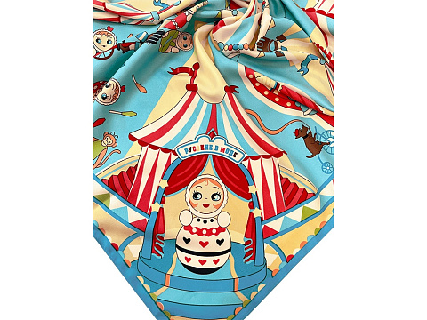 Платок Русская неваляшка. Праздник - рис 3.