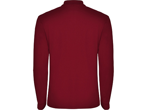 Рубашка поло Estrella мужская с длинным рукавом, гранатовый - рис 2.