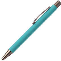 Ручка металлическая шариковая FAMILY MARSEL, soft touch (Бирюзовый)