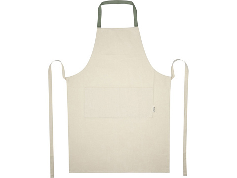 Nia фартук из переработанного хлопка плотностью 200 г/м² - Зеленый яркий - рис 2.