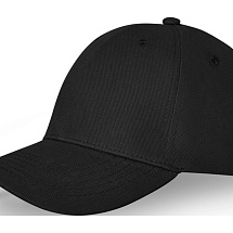 Бейсболка Davis, 6 панелей, черный