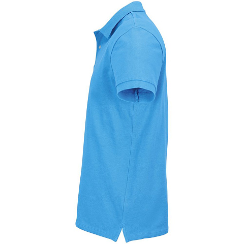 Рубашка поло унисекс Pacific, ярко-бирюзовая - рис 4.