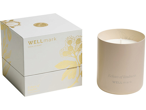 Ароматическая свеча Wellmark Echoes of Kindness- Ecru бежевый - рис 5.