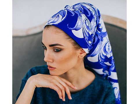 Платок Гжель - рис 3.