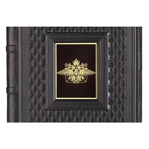 Ежедневник из кожи с тиснением Военно-Морской флот (черный) - рис 6.