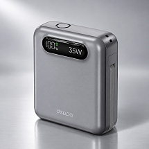 Внешний АКБ NRG Turbo Cable 10000 mAh, 35Вт, графит, Deppa