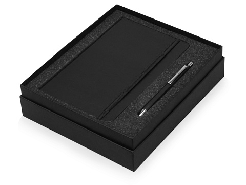 Подарочный набор Moleskine Hemingway с блокнотом А5 и ручкой, черный - рис 2.