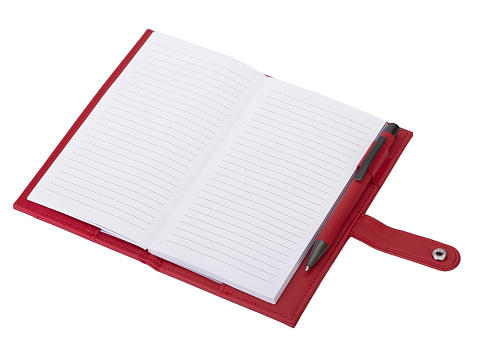 Блокнот-кошелек с сменным блоком А6 Wall Street, 64 листа, красный - рис 5.