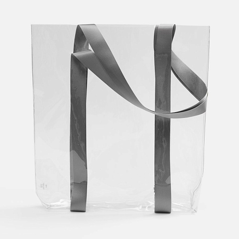 Шопер Clear Fest, ver.2, прозрачный с серыми ручками - рис 4.