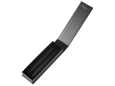 Подарочный набор из 2-х ручек Black Lama soft-touch, черный - рис 2.