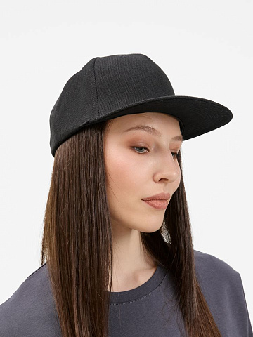 Бейсболка Epicore с прямым козырьком, черная - рис 9.