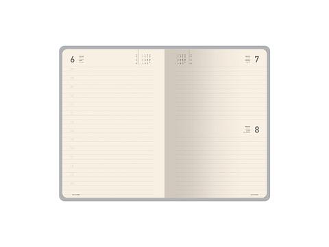 Ежедневник А5 датированный Megapolis Nappa на 2026, синий - рис 10.