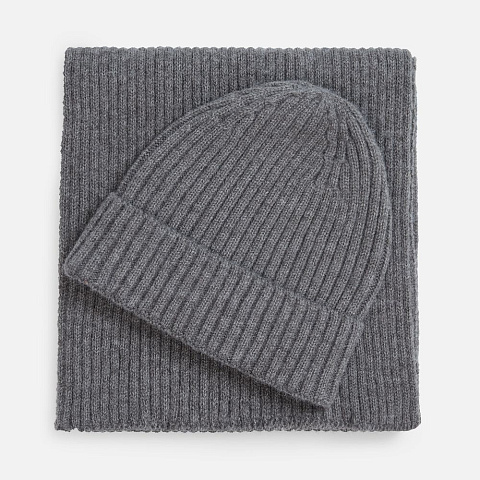 Шарф Laconi, темно-серый меланж - рис 5.