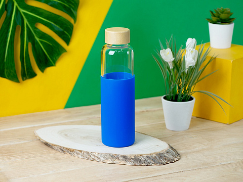 Бутылка для воды стеклянная Refine, в чехле, 550 мл, темно-синий - рис 6.