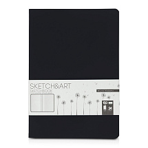 Скетчбук Sketch & Art в мягком переплете 147х210 мм, 24 л. белой бумаги 150 г/м2, черный