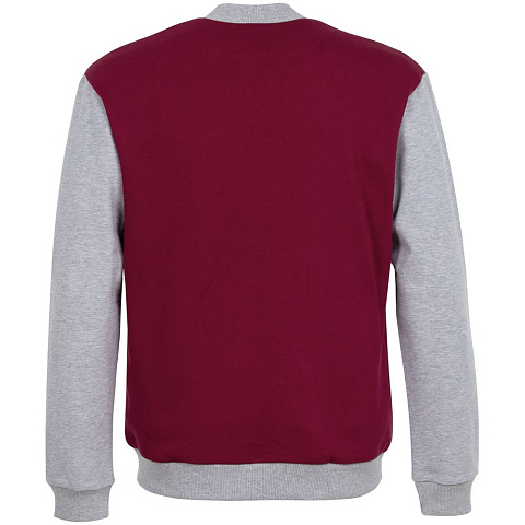 Бомбер College, бордовый - рис 3.