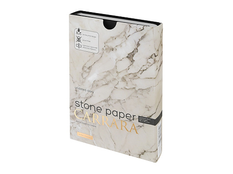 Ежедневник с каменной бумагой недатированный А5 Carrara, черный - рис 9.