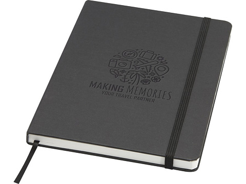 Holm блокнот формата А5 из каменной бумаги с линованными страницами - сплошной черный - рис 6.