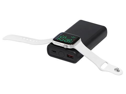 Внешний беспроводной аккумулятор 2-в-1 с функцией зарядки Apple Watch, QC/PD AtomIQ, 10000 мАч, черный - рис 11.