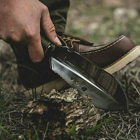 Многофункциональная ручная лопата Hike and Dig, серебристая - рис 4.