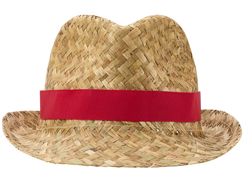 Pricus соломенная шляпа - Красный / Натуральный - рис 2.