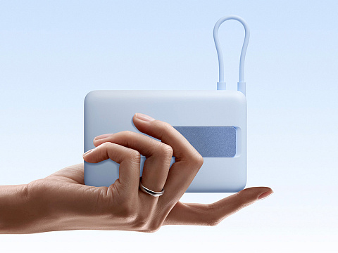 Внешний аккумулятор Xiaomi Magnetic Power Bank 10000 with Built-in Stand Blue - рис 9.