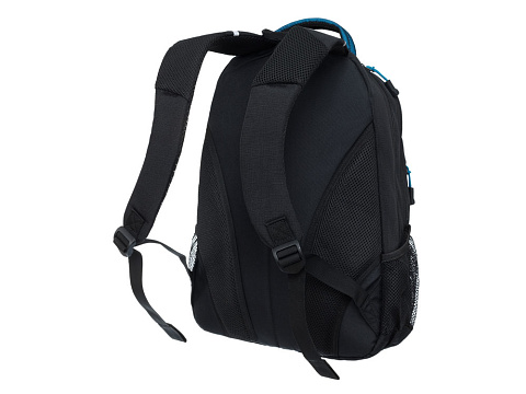 Рюкзак TORBER РАКЕТА с отделением для ноутбука 15.6, чёрный/синий, нейлон, 32 х 14 х 50 см, 22л - рис 2.