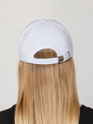 Бейсболка Canopy, белая с темно-синим кантом - рис 8.