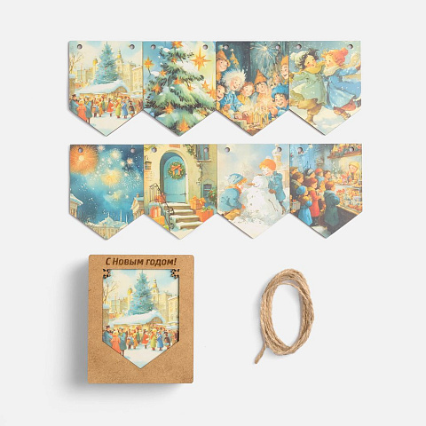 Деревянные флажки «Праздничные мотивы» - рис 2.