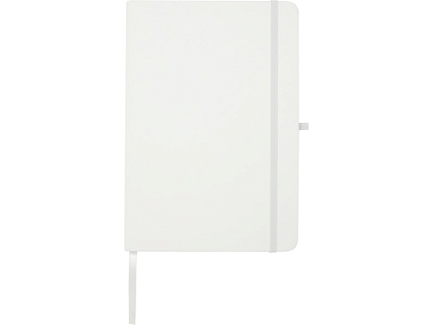 Teak блокнот А5 из переработан. материала в твердой обложке с линован. страницами - Белый - рис 2.