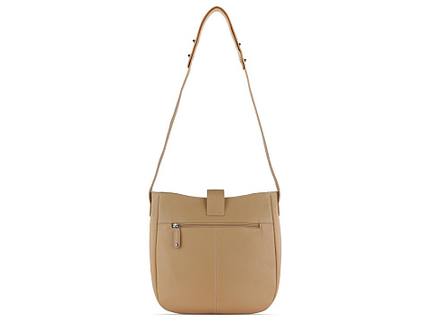 Сумка женская BUGATTI ЭЛЬЗА | ELSA, песочного цвета, воловья кожа/полиэстер, 29х8х27 см - рис 8.