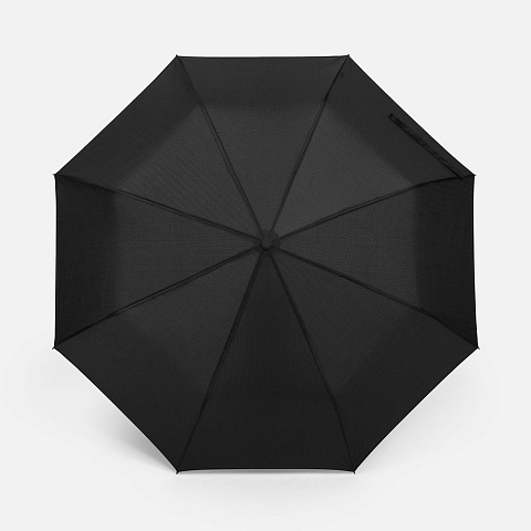 Зонт складной Smooth Move с плавным закрытием, черный - рис 3.