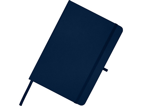 Teak блокнот А5 из переработан. материала в твердой обложке с линован. страницами - Темно - синий - рис 5.