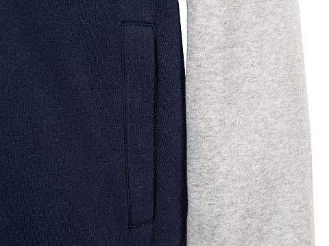 Бомбер Oxford, темно-синий/серый меланж, унисекс - рис 14.