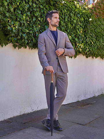 Зонт-трость Mayfair, черный - рис 4.