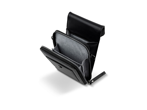 Сумка наплечная BUGATTI АЛМАТА | ALMATA, чёрная, полиуретан, 11х4х19 см - рис 4.