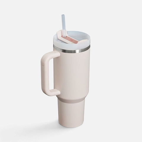 Термокружка Quencher H2.0 1180 с трубочкой, розовая - рис 3.