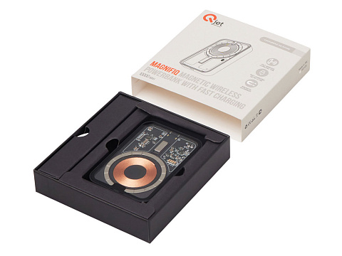 Беспроводной магнитный внешний аккумулятор с QC\PD MagnifIQ, 10000 мАч, 15 Вт, черный - рис 2.