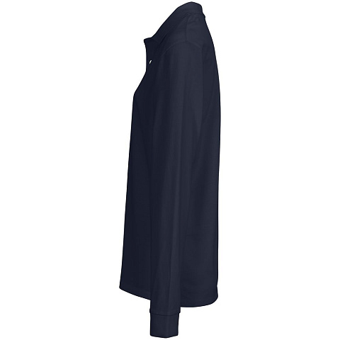 Рубашка поло унисекс с длинным рукавом Pacific LSL, кобальт (темно-синяя) - рис 4.