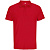 Рубашка поло унисекс Pitcher, красная - миниатюра