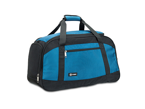 Сумка спортивная TORBER, синий/черный, полиэстер, 52 х 25 х 30 см - рис 2.