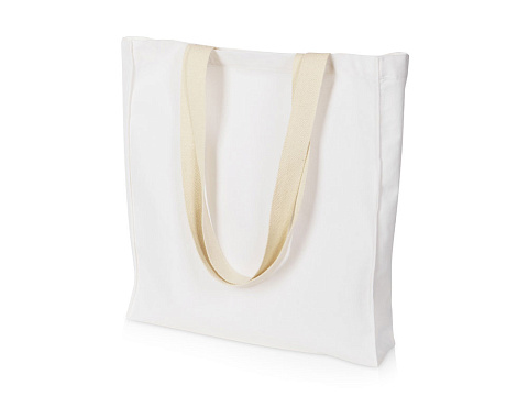 Сумка Donny из хлопка с донной складкой и парусиновыми ручками, белый