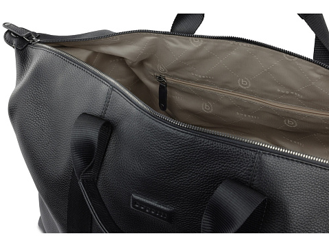 Сумка дорожная BUGATTI ЭЛЬЗА | ELSA, чёрная, воловья кожа/полиэстер, 47х22х24/30 см - рис 6.