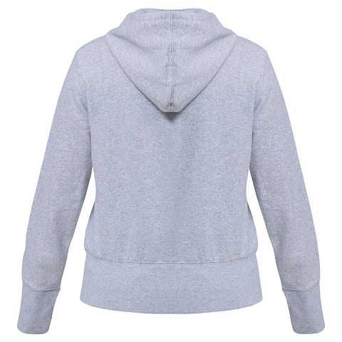 Толстовка женская Hooded Full Zip серый меланж - рис 4.